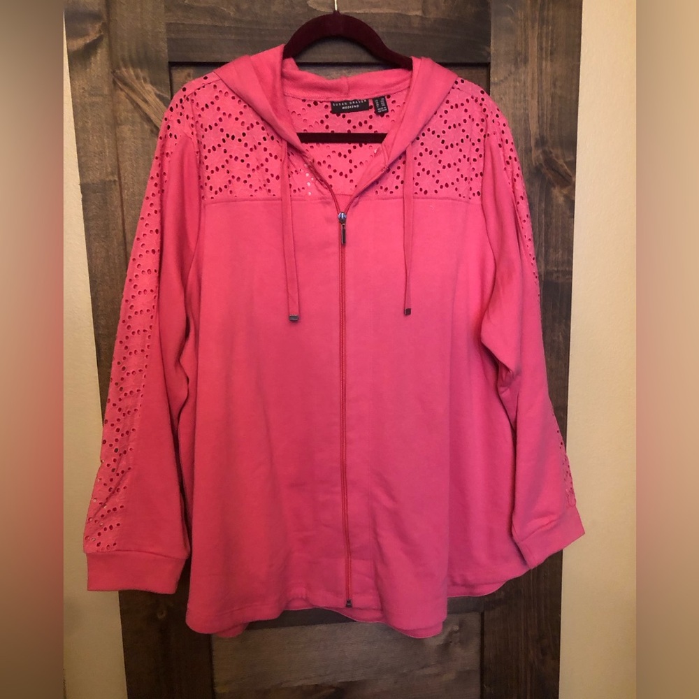 Super soft hooded sweatshirt by Susan Graver